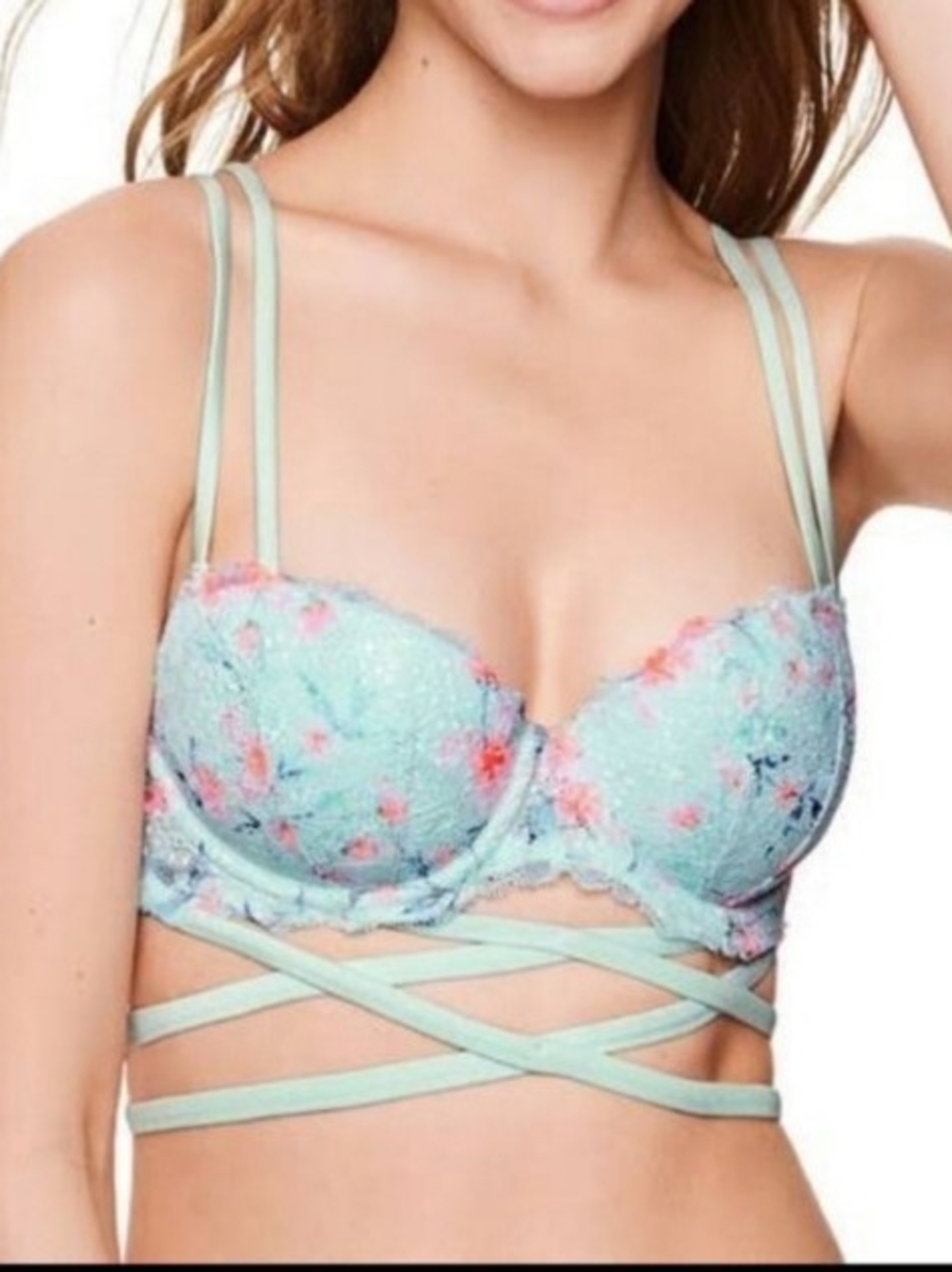 NWT Limited Edition Victoria's Secret PINK "The Date" Strappy Push-Up Bra